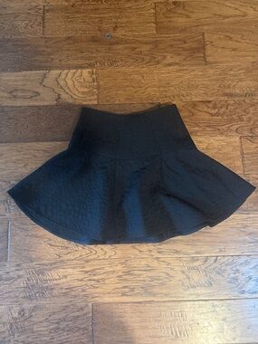 Tibi black skirt with leopard print